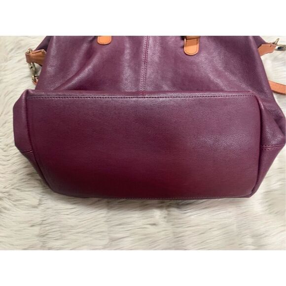 Mark & Graham Brooklyn Buckle Bag in Plum - Picture 5 of 14